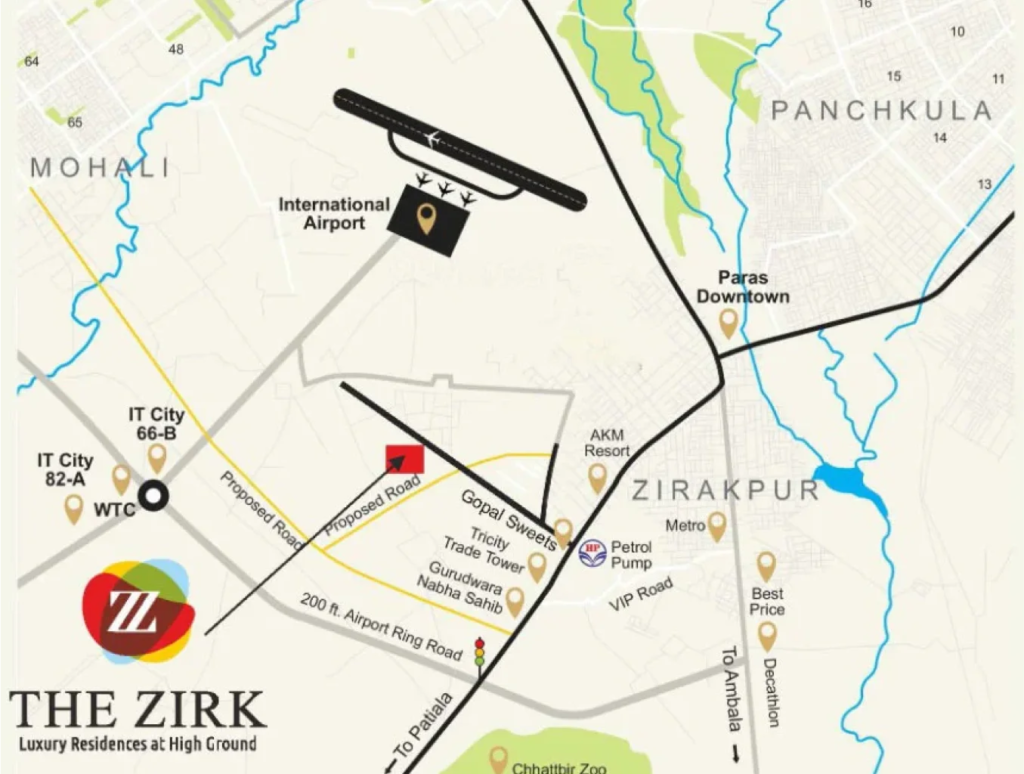 The Zirk - Location Map